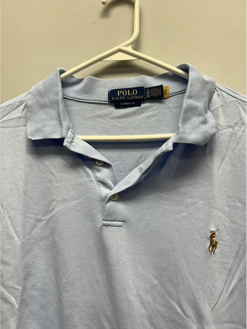 Polo Ralph Lauren Classic Fit Light Blue Polo Shirt